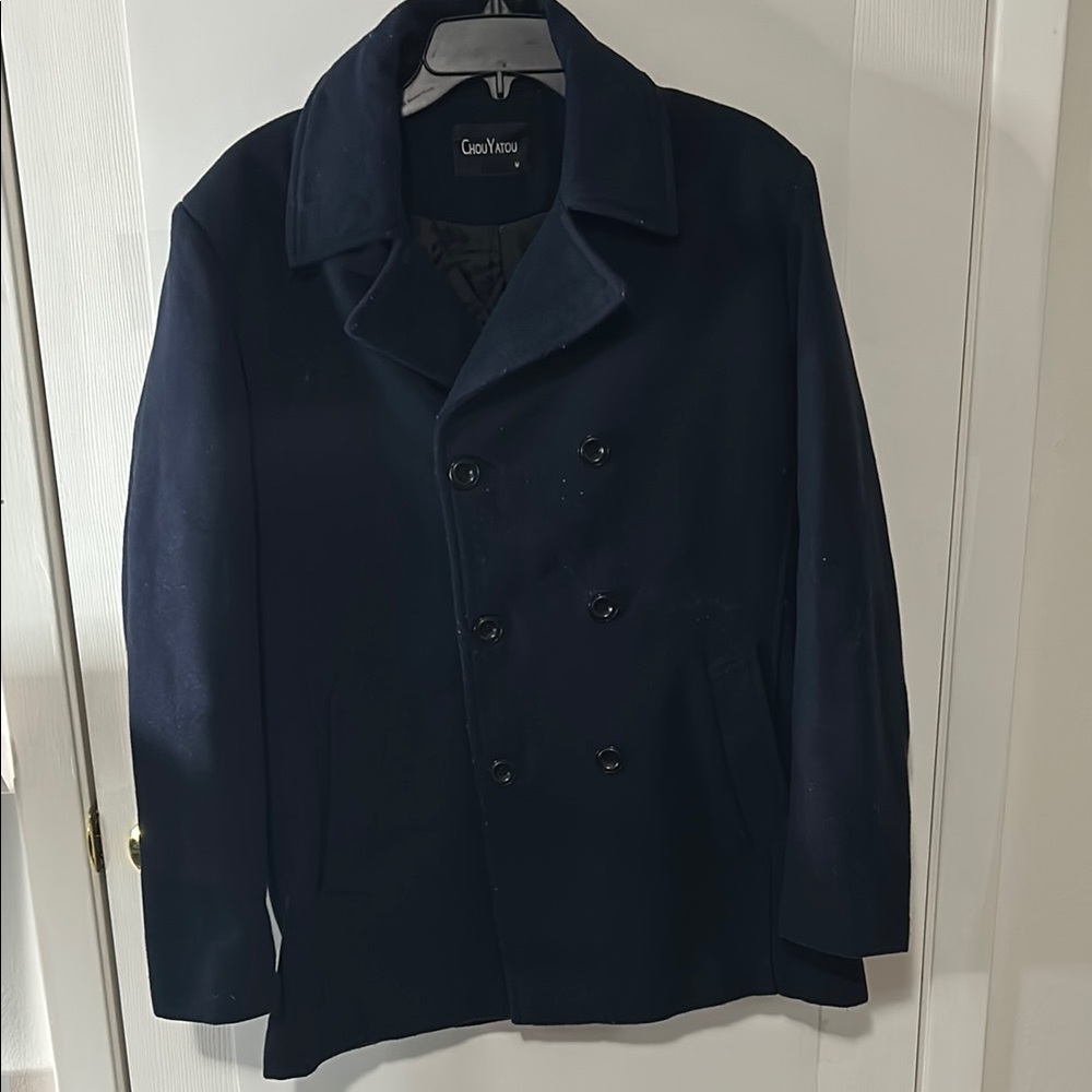 Valentino Men's Navy Peacoat
